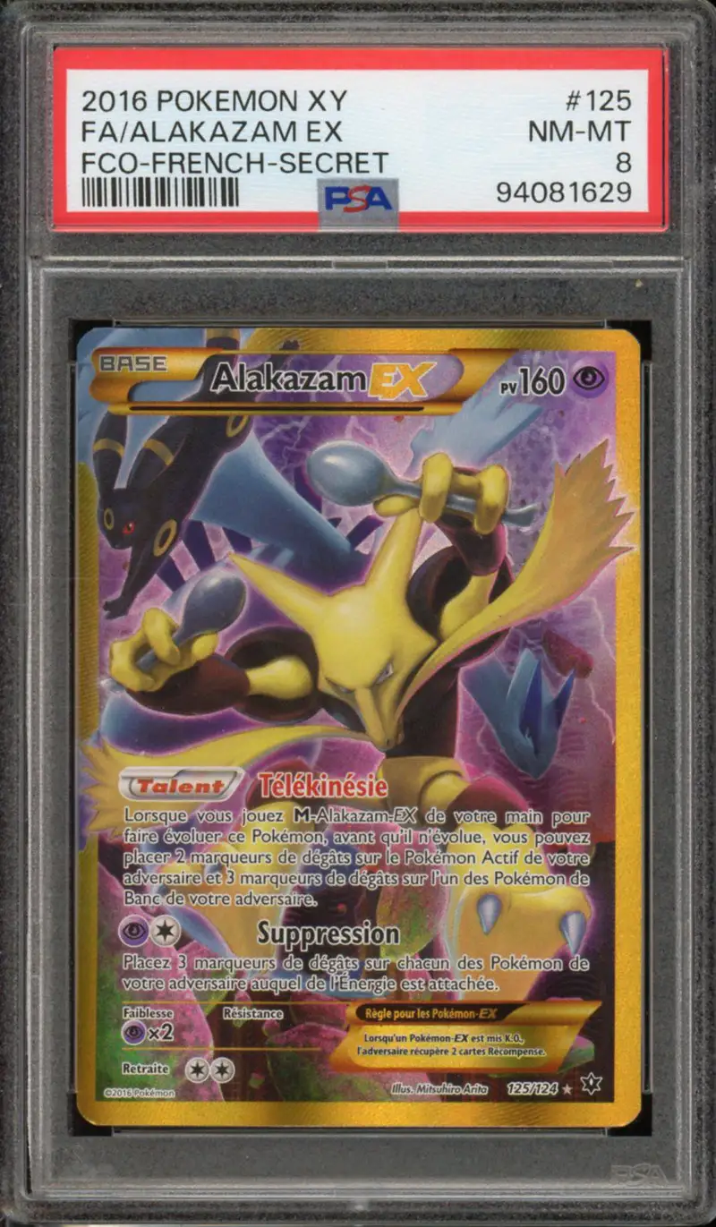PSA 8 Alakazam Ex Gold