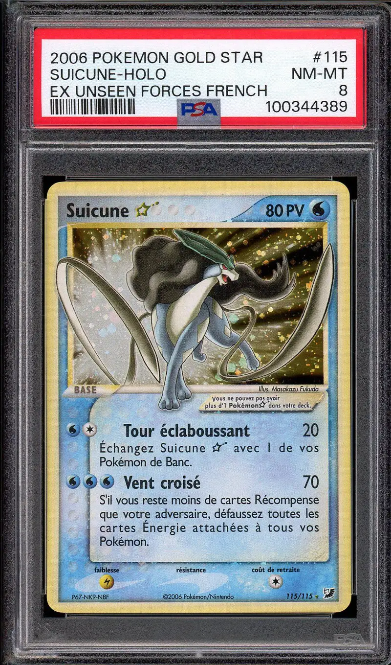 PSA 8 Suicune Gold Star