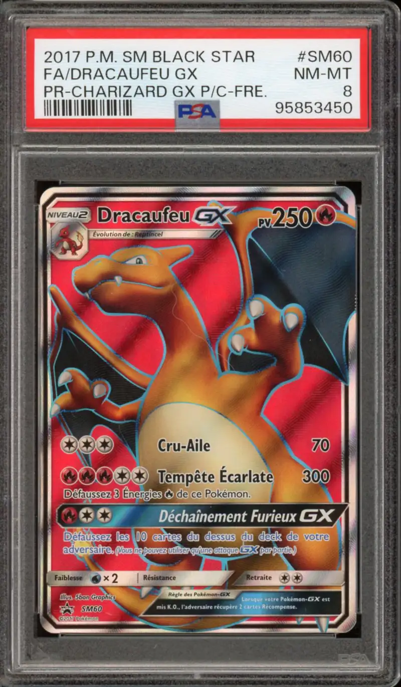 PSA 8 Dracaufeu Gx