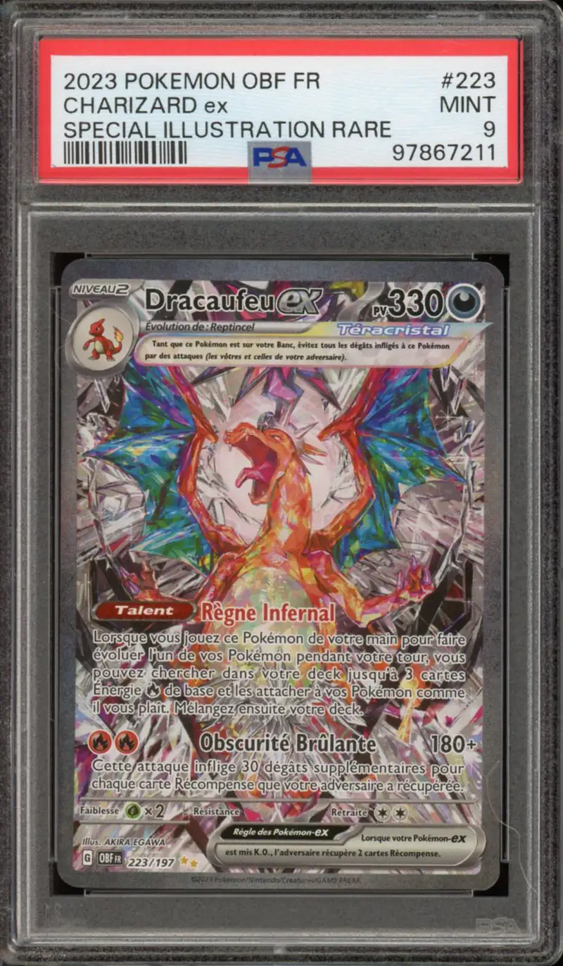 PSA 9 Dracaufeu Ex