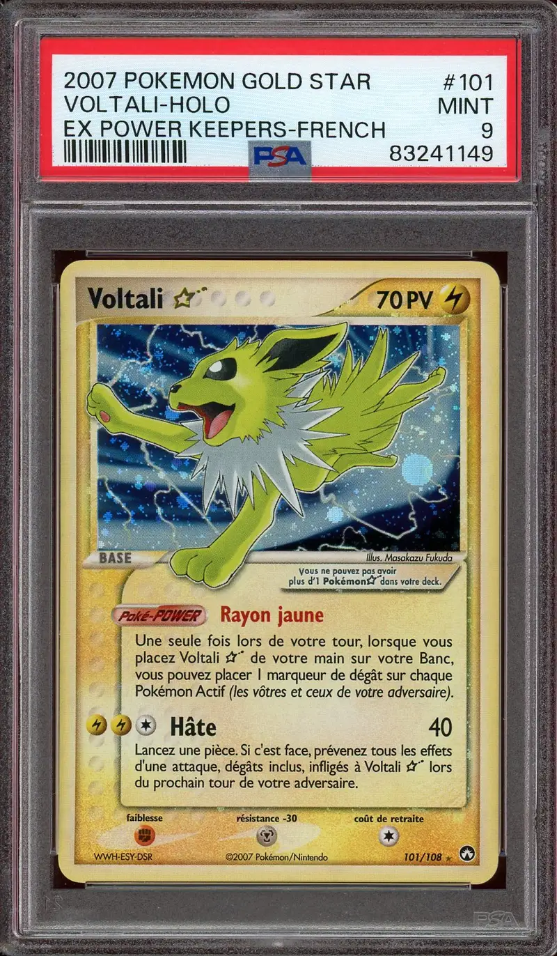 PSA 9 Voltali Gold Star