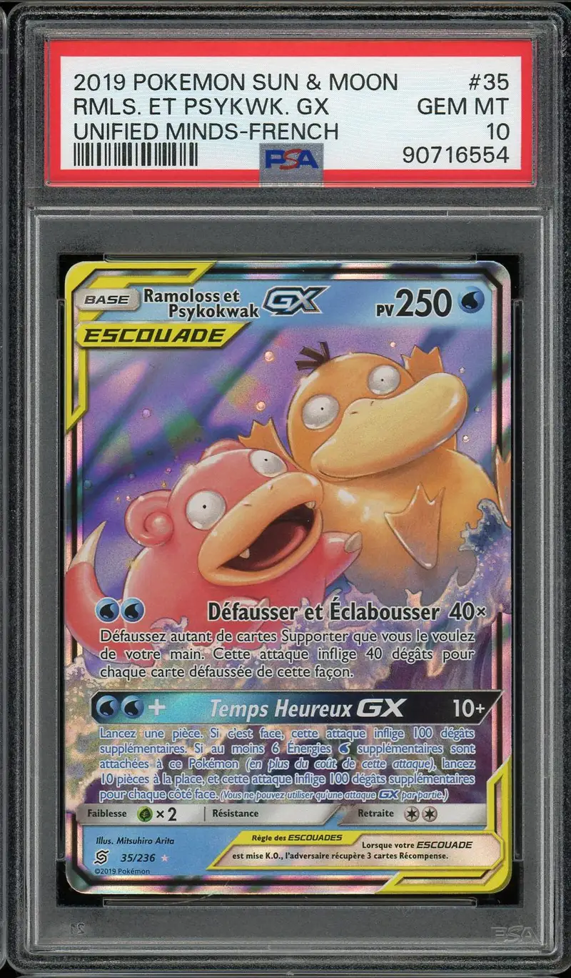 PSA 10 Ramoloss et Psykokwak Gx
