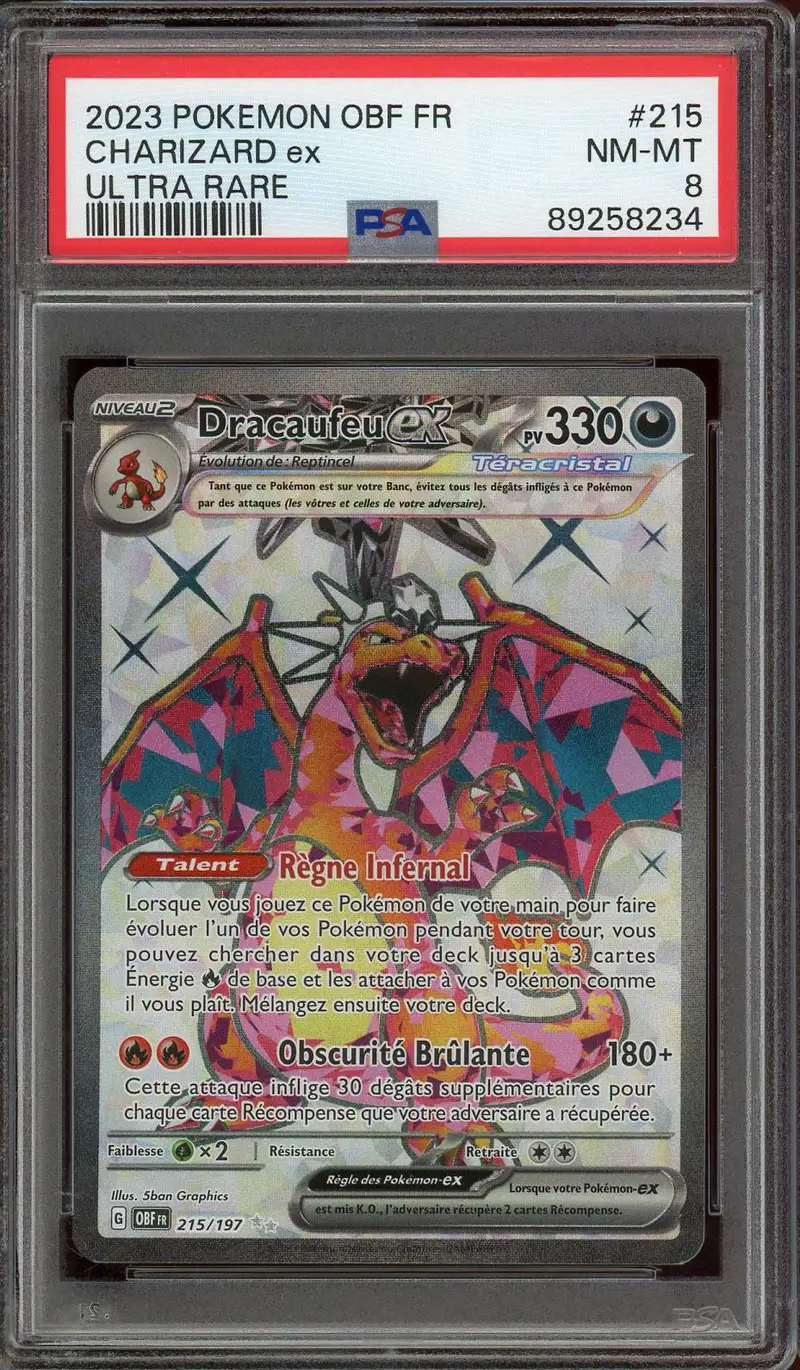 PSA 8 Dracaufeu Ex