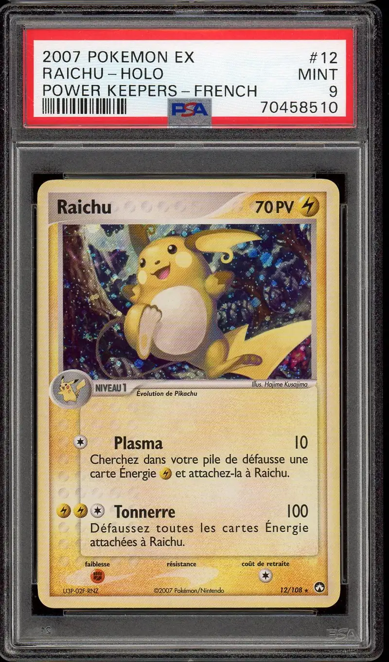 PSA 9 Raichu Holo