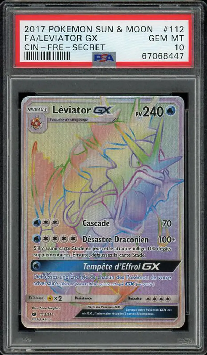 PSA 10 Léviator Gx Rainbow