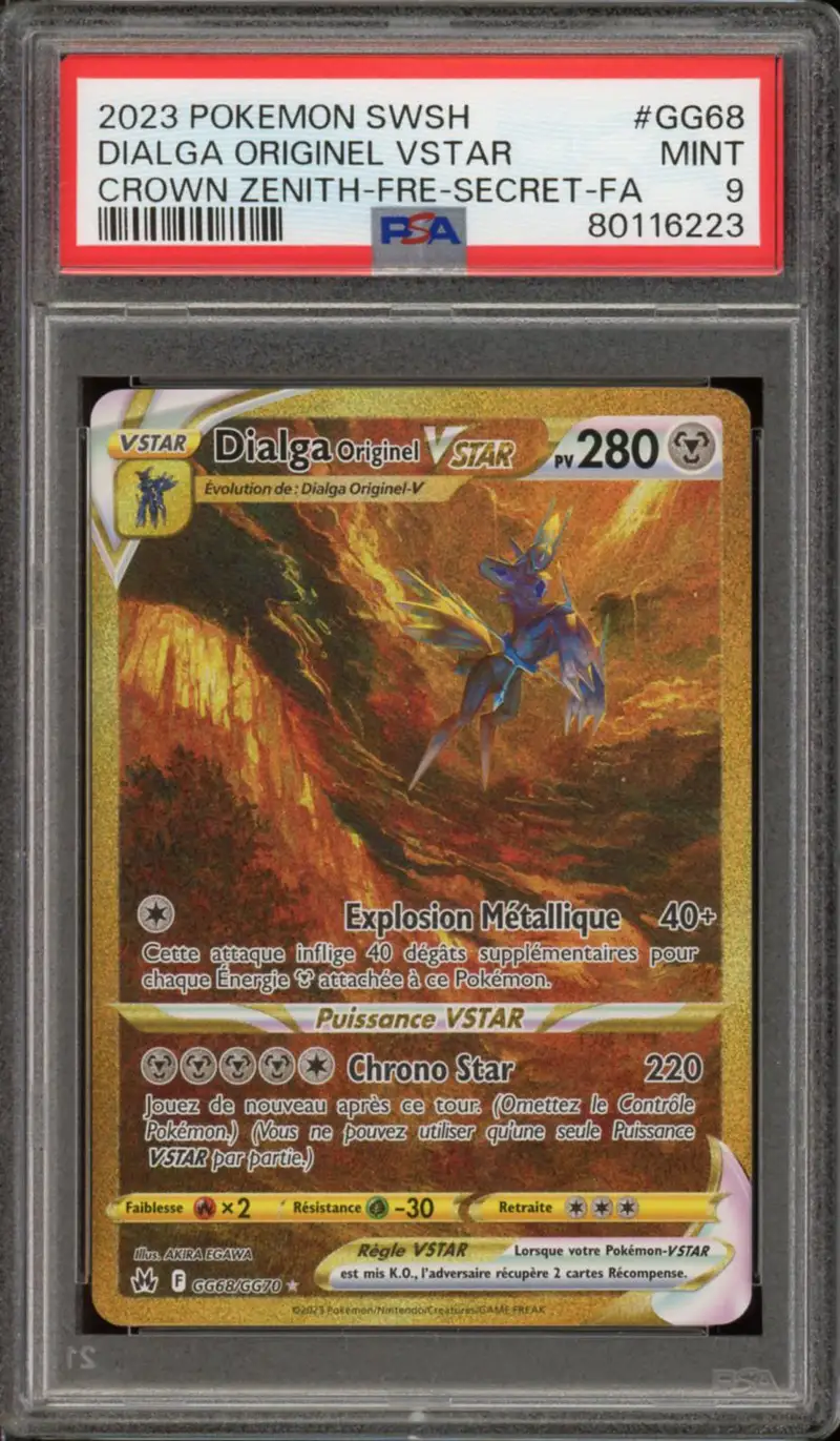 PSA 9 Dialga Originel VStar Gold