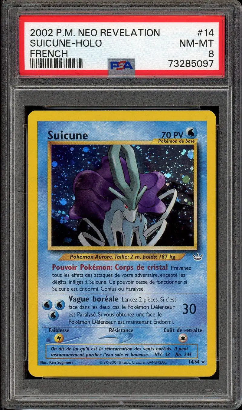 PSA 8 Suicune Holo