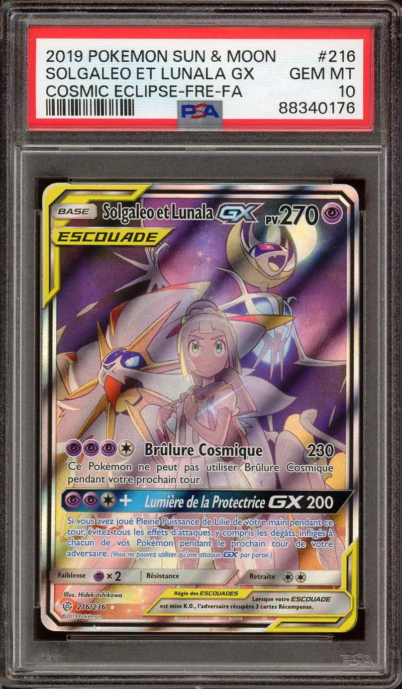 PSA 10 Solgaleo et Lunala Gx