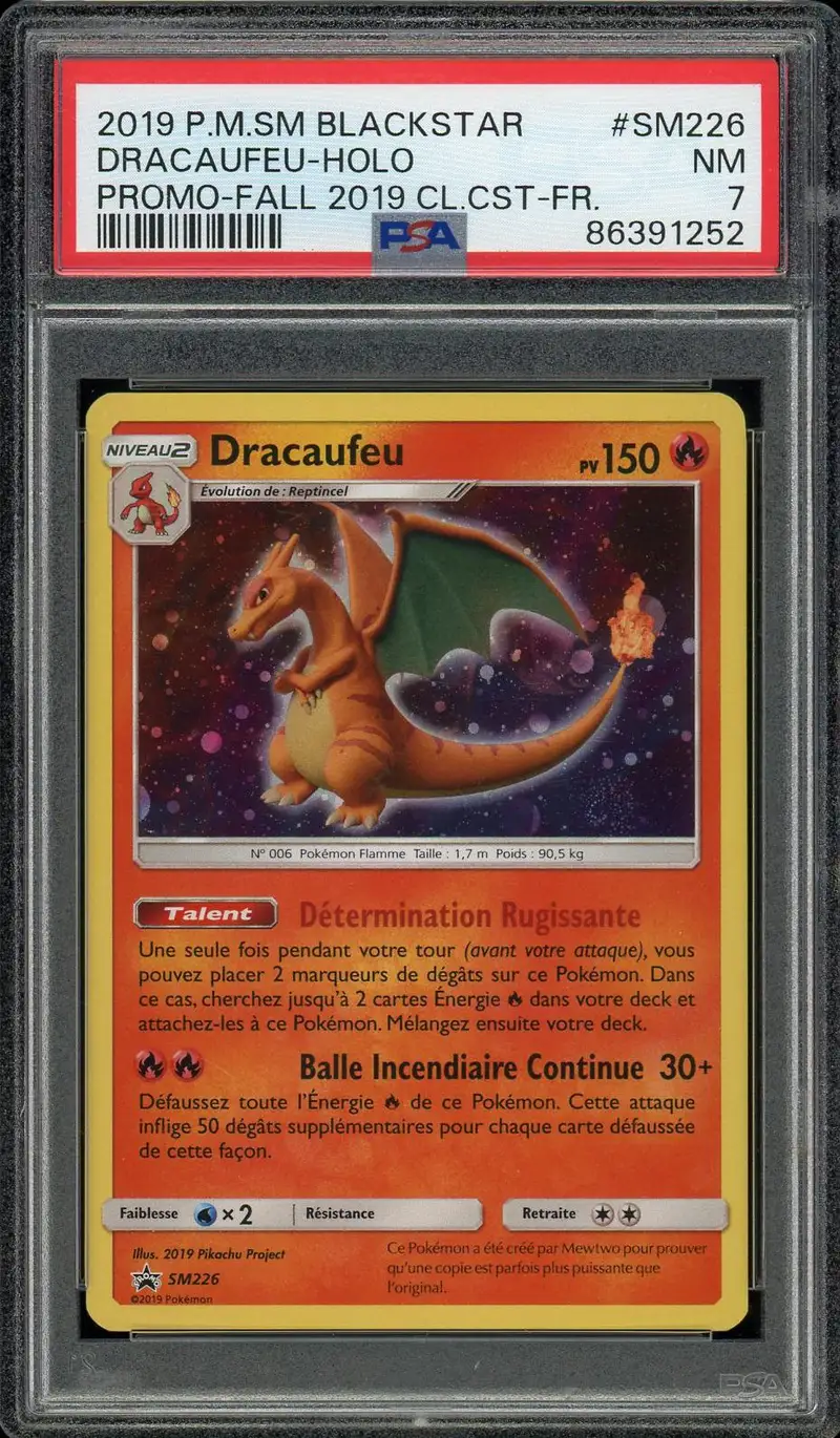 PSA 7 Dracaufeu Holo
