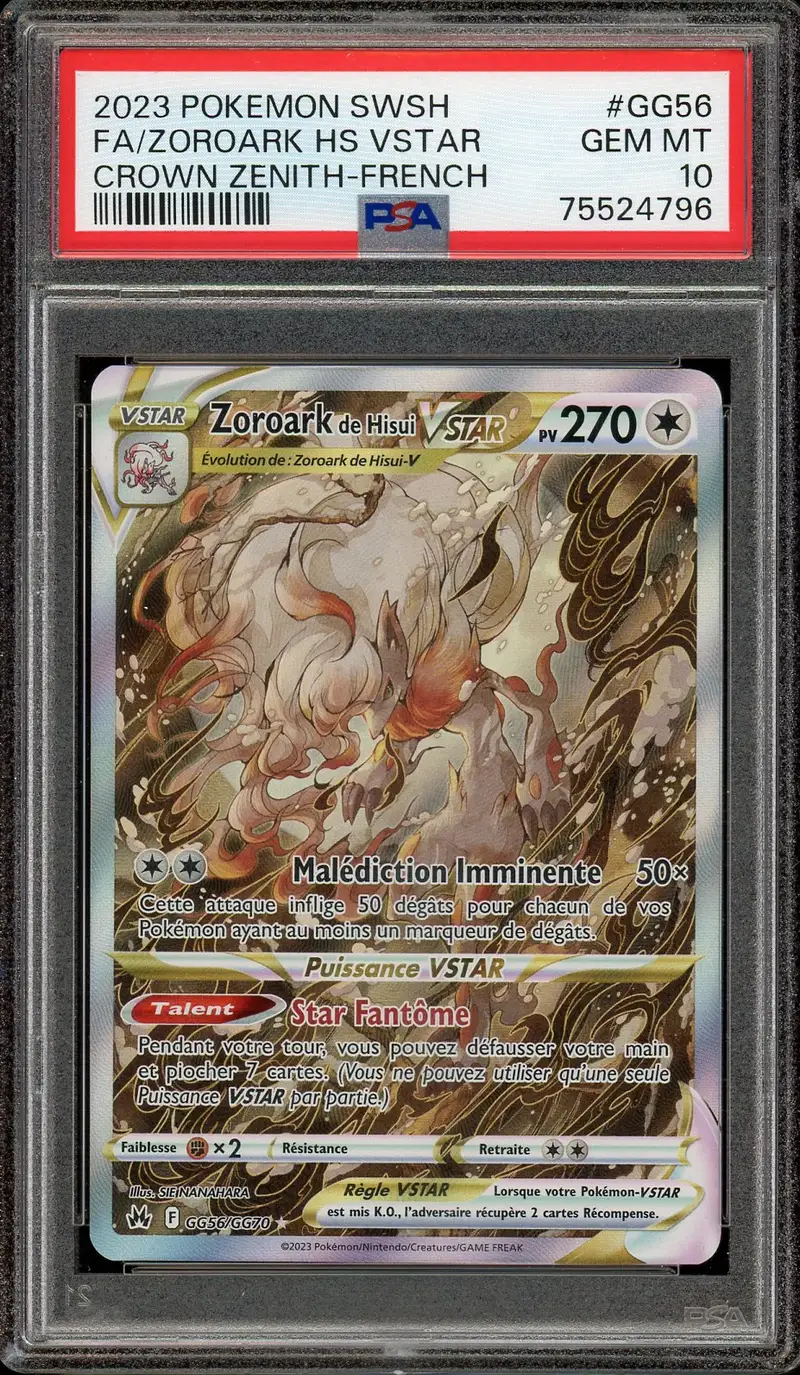 PSA 10 Zoroark de Hisui VStar