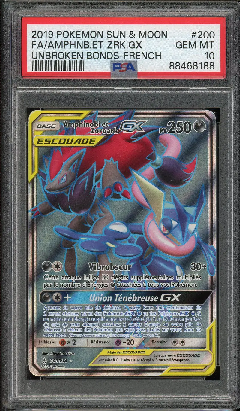 PSA 10 Amphinobi et Zoroark Gx