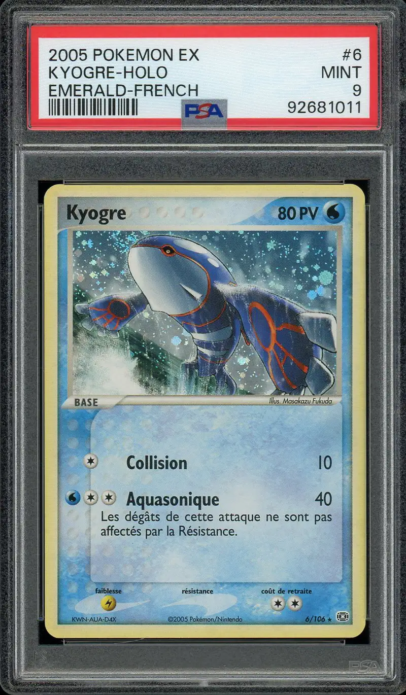 PSA 9 Kyogre Holo