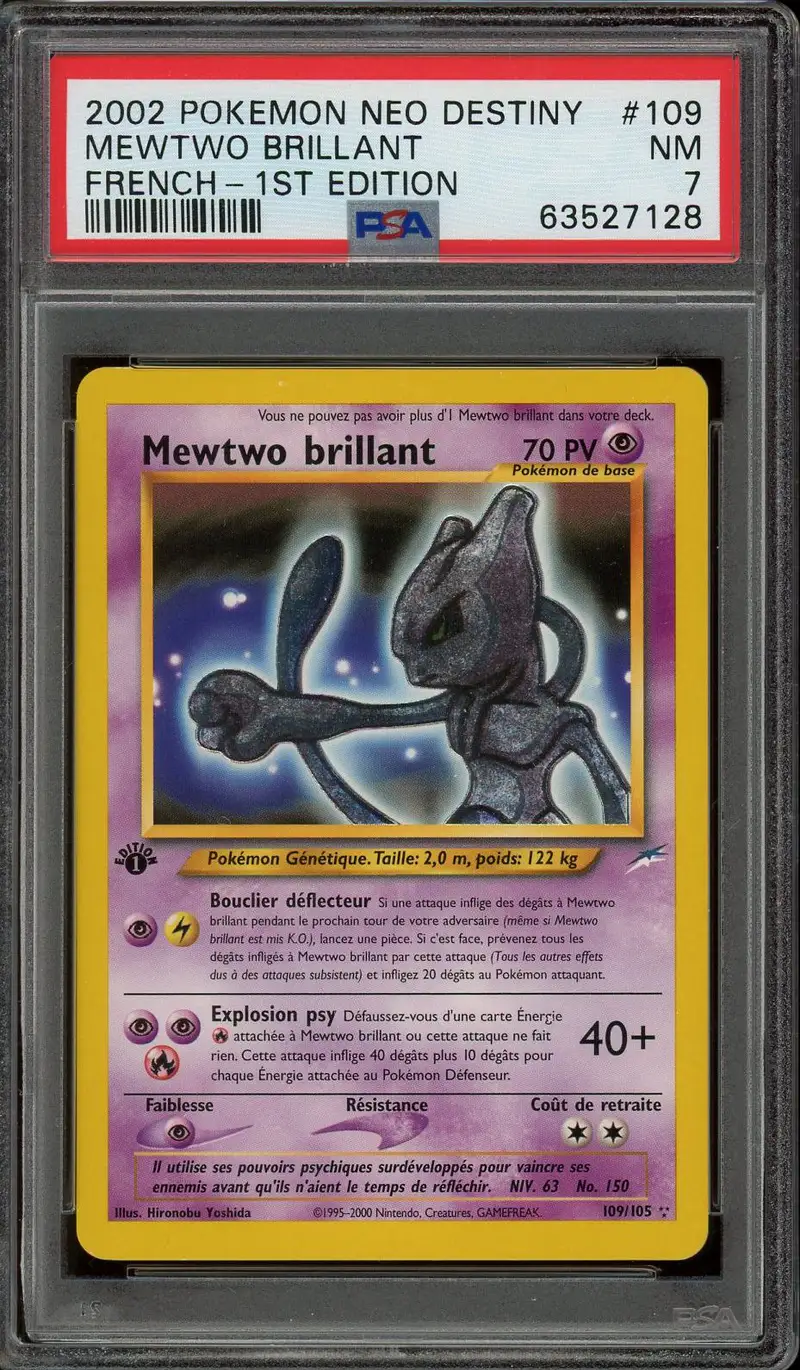 PSA 7 Mewtwo Brillant