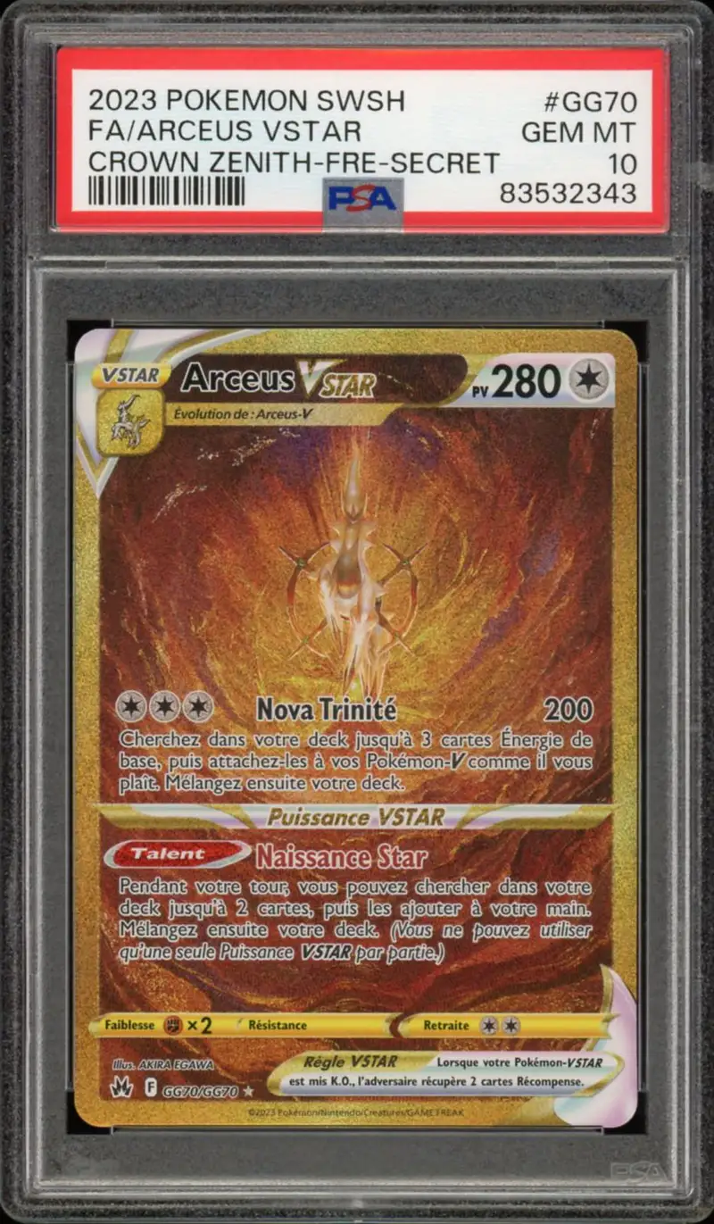 PSA 10 Arceus VStar Gold