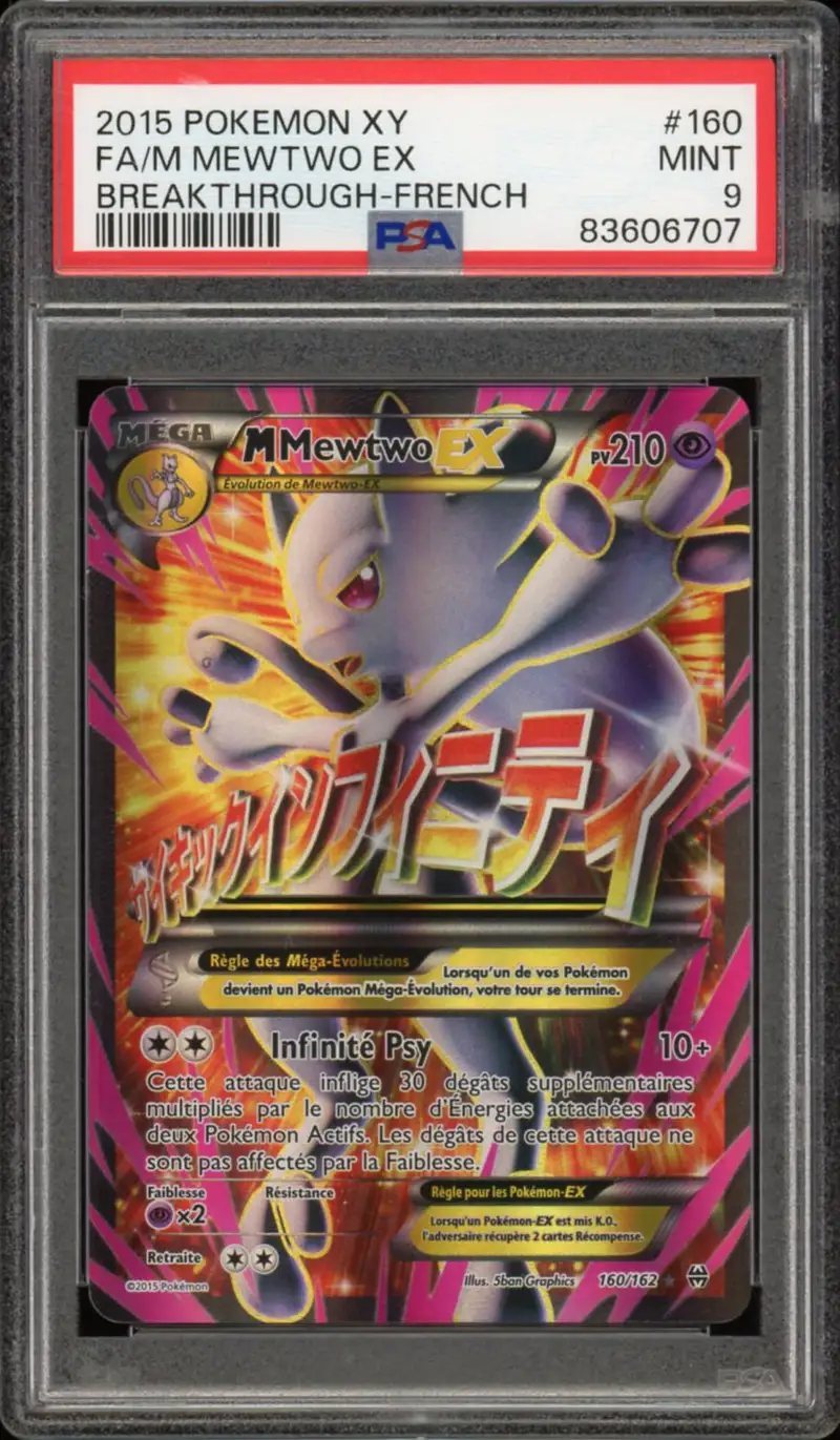 PSA 9 Méga Mewtwo Ex