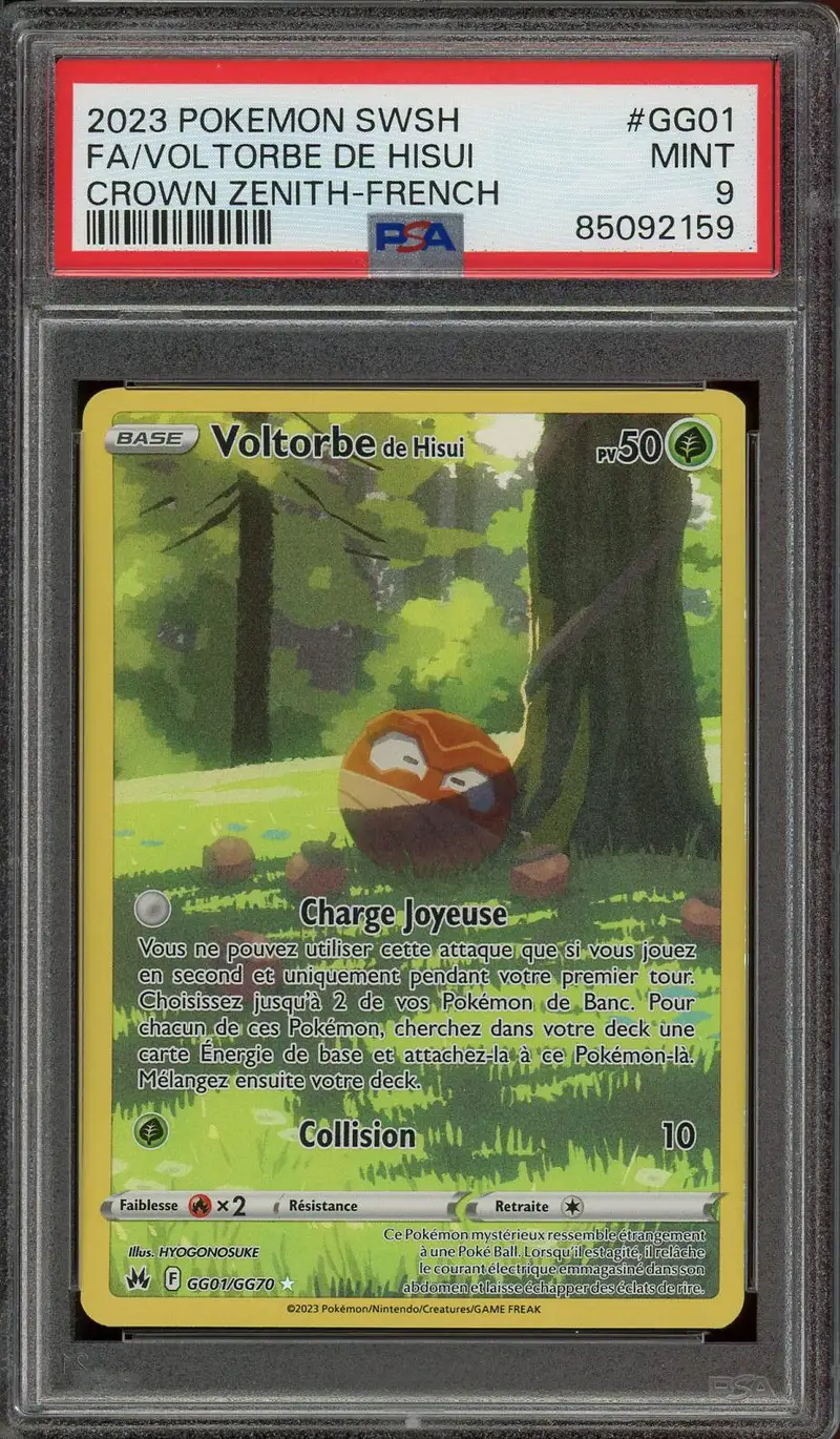 PSA 9 Voltorbe de Hisui