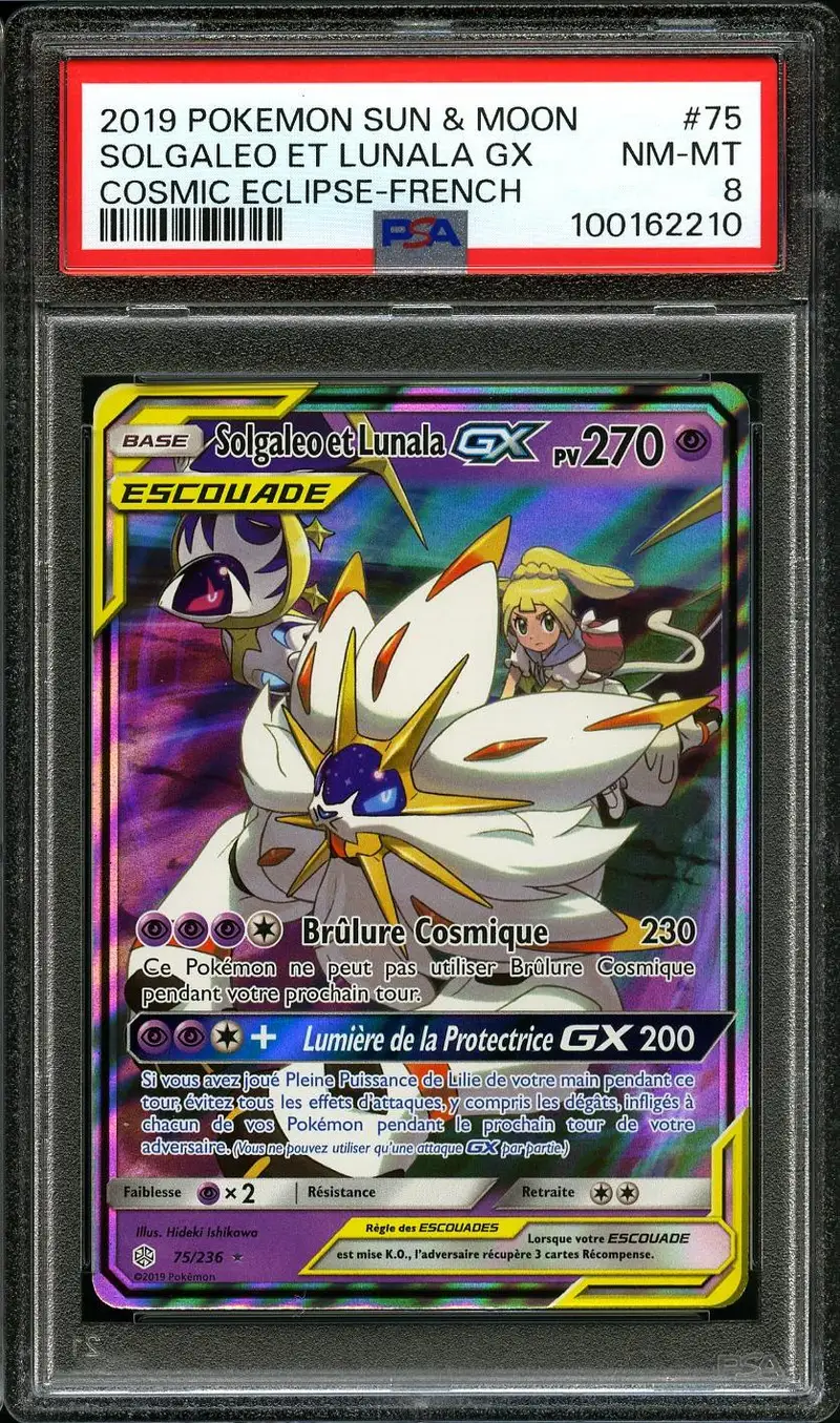 PSA 8 Solgaleo et Lunala Gx