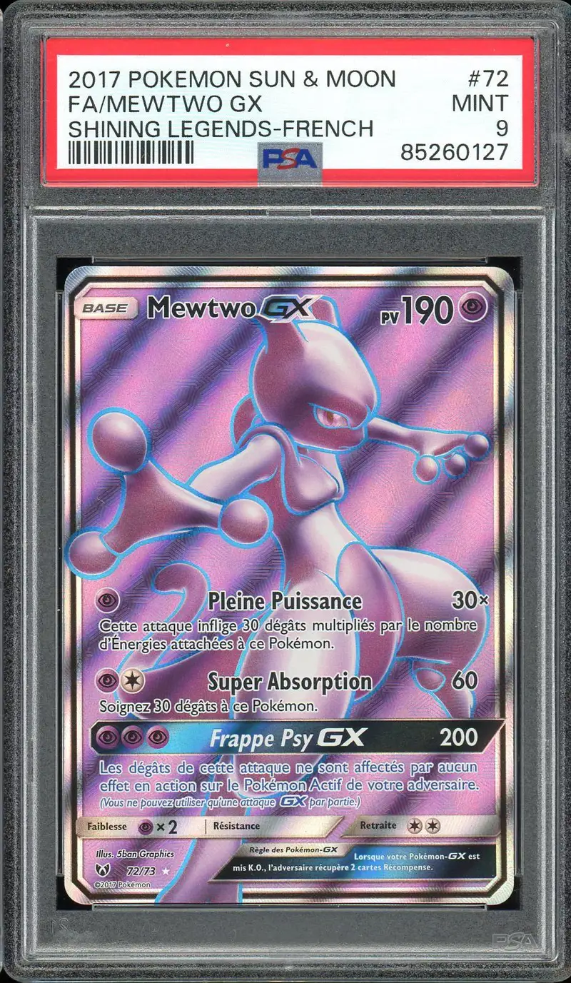 PSA 9 Mewtwo Gx
