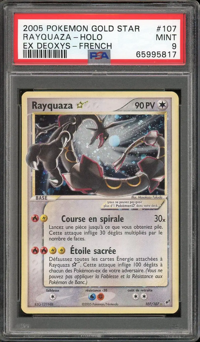 PSA 9 Rayquaza Gold Star