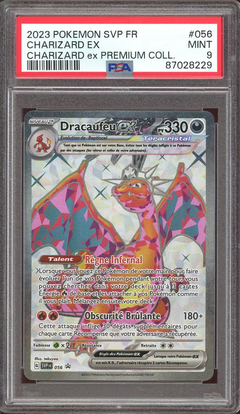 PSA 9 Dracaufeu Ex