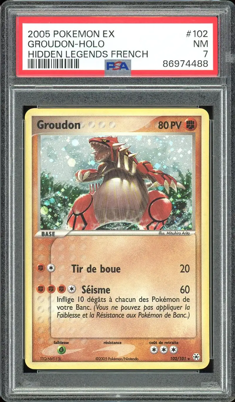PSA 7 Groudon Holo