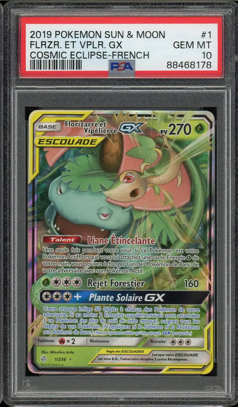 PSA 10 Florizarre et Vipélierre Gx