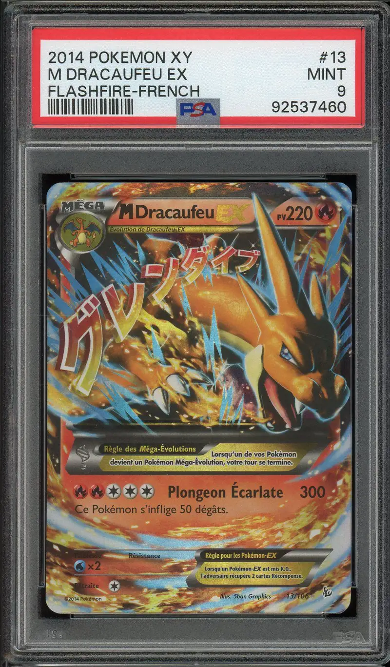 PSA 9 Méga Dracaufeu Ex