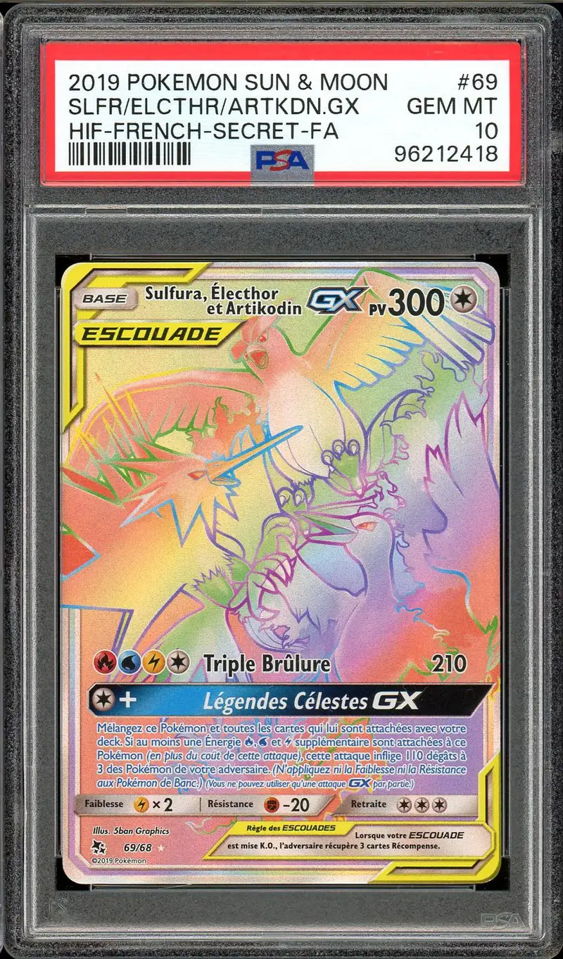 PSA 10 Sulfura, Électhor et Artikodin Gx Rainbow