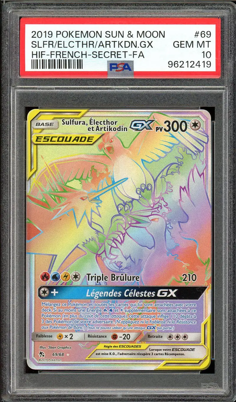 PSA 10 Sulfura, Électhor et Artikodin Gx Rainbow