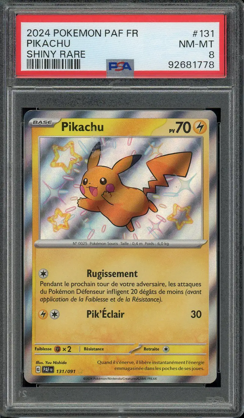 PSA 8 Pikachu Shiny