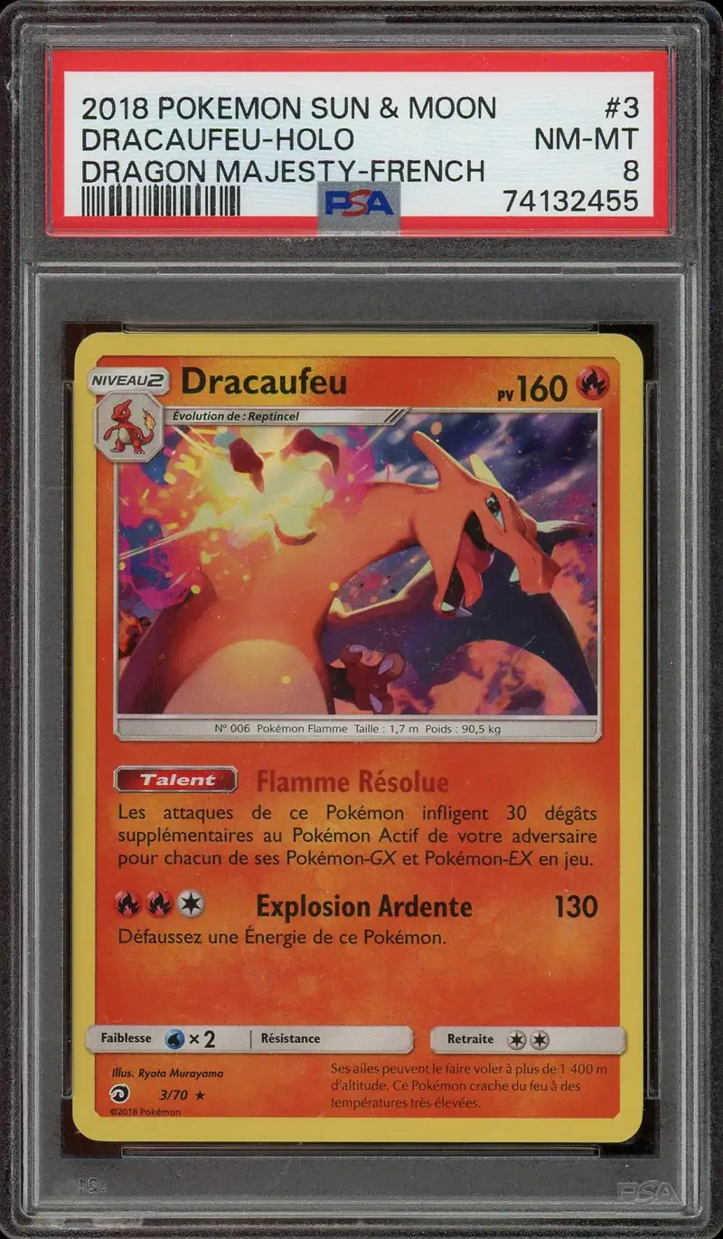 PSA 8 Dracaufeu Holo