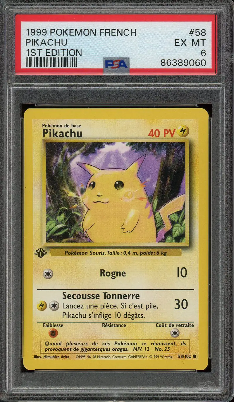 PSA 6 Pikachu