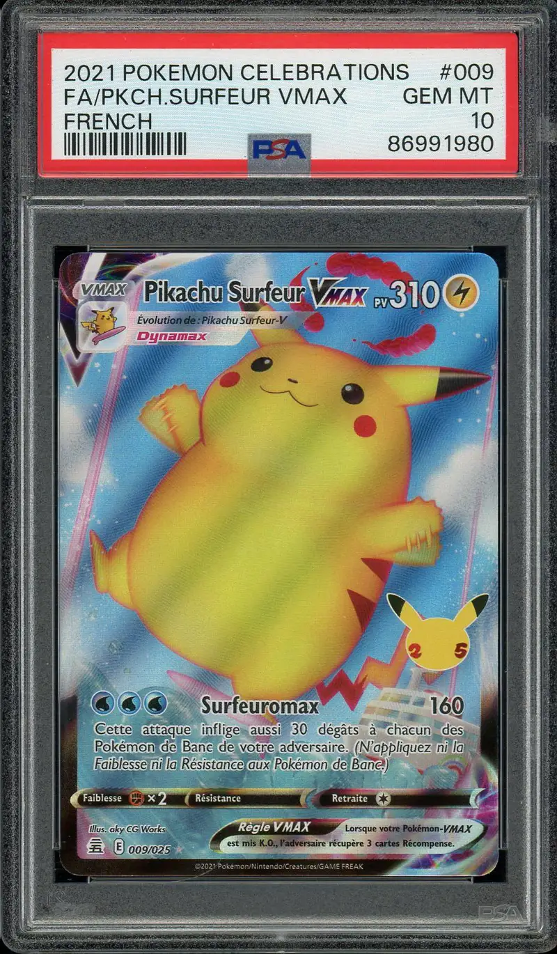 PSA 10 Pikachu Surfeur VMax
