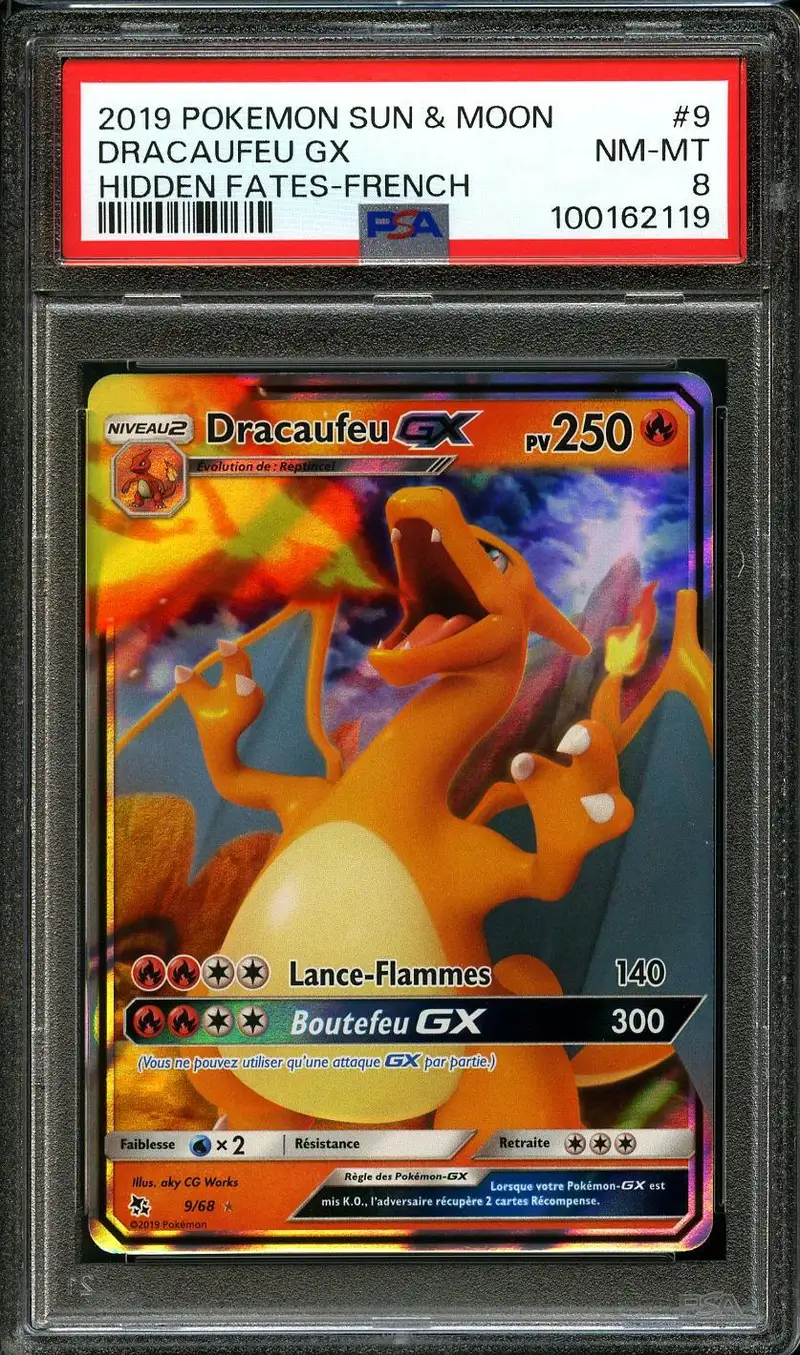PSA 8 Dracaufeu Gx