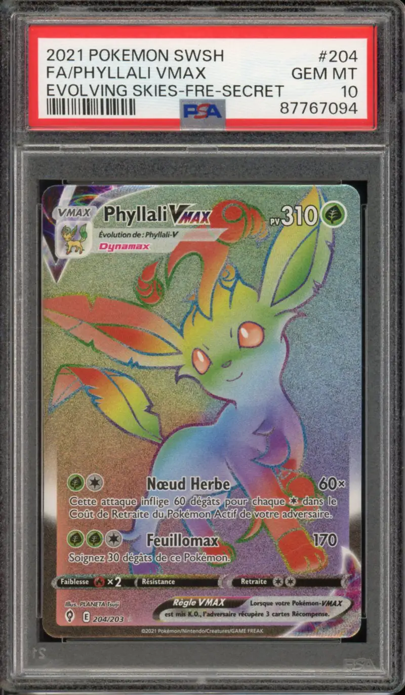 PSA 10 Phyllali VMax Rainbow