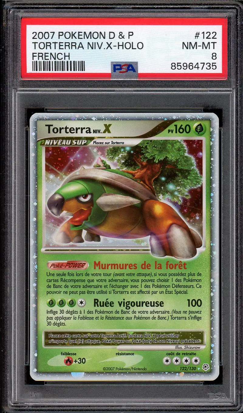 PSA 8 Torterra Niv. X Holo