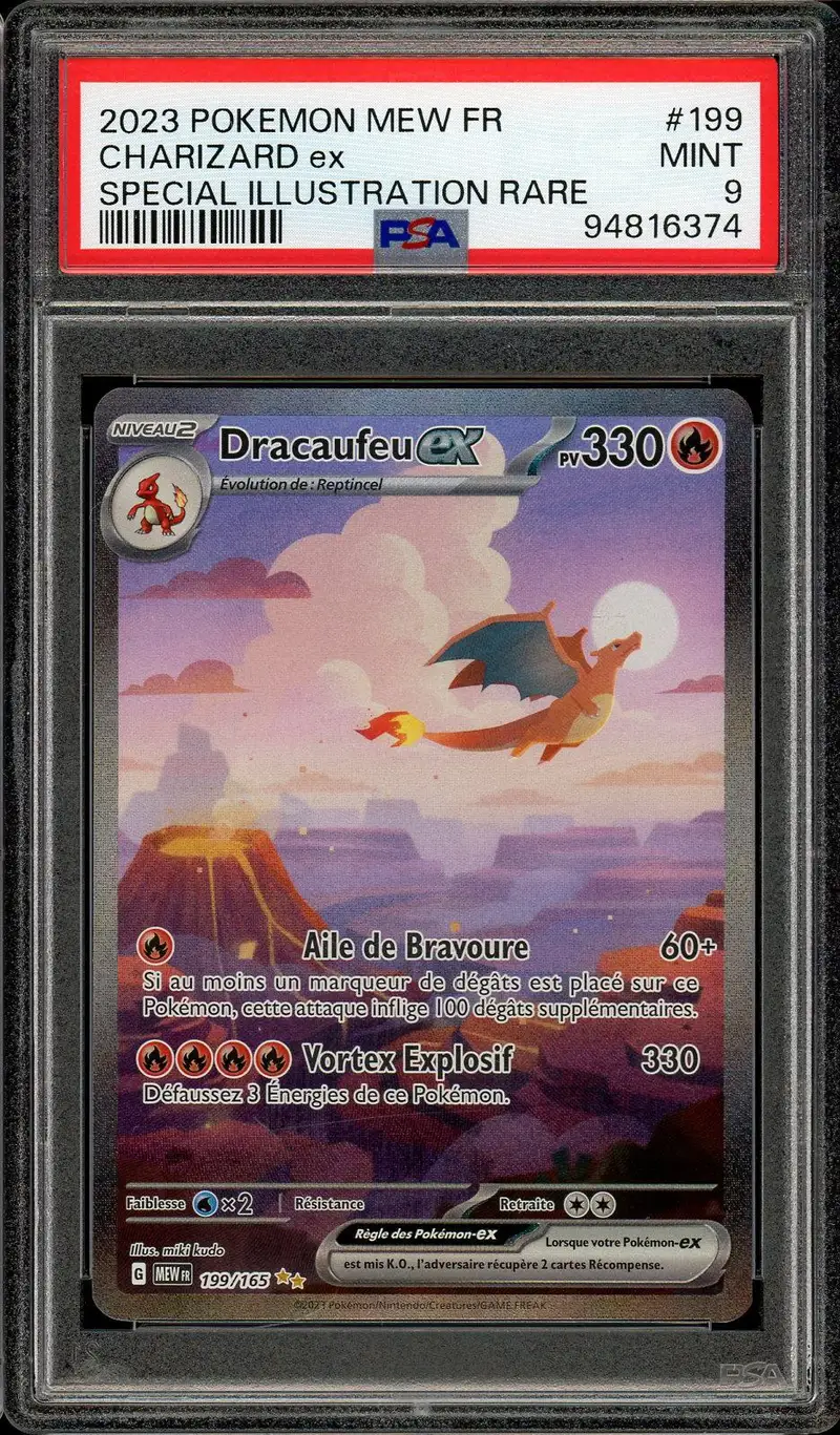PSA 9 Dracaufeu Ex