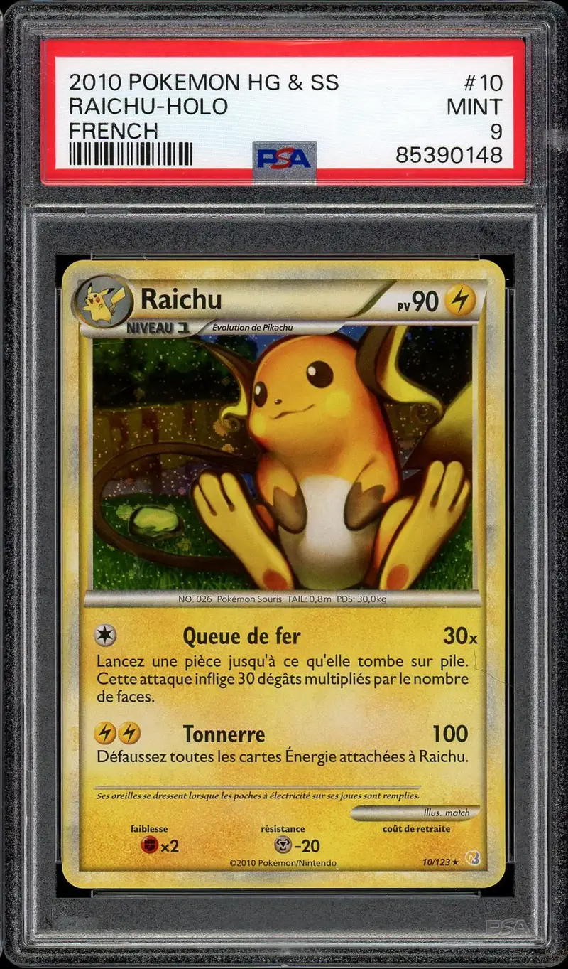 PSA 9 Raichu Holo