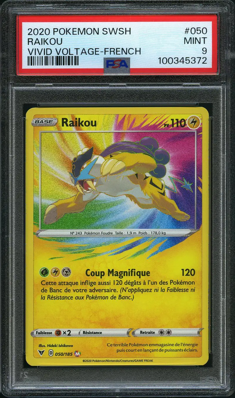 PSA 9 Raikou Holo