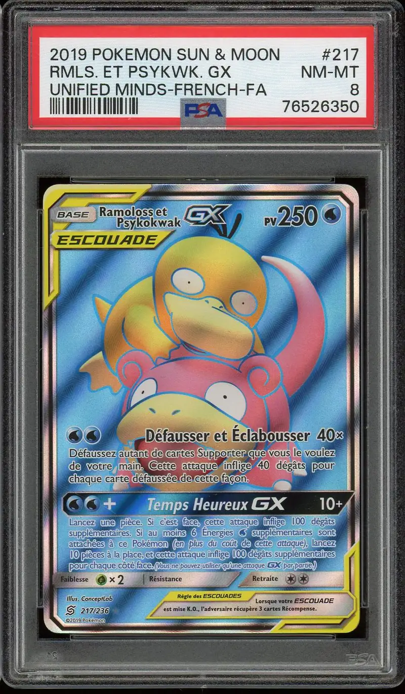 PSA 8 Ramoloss et Psykokwak Gx