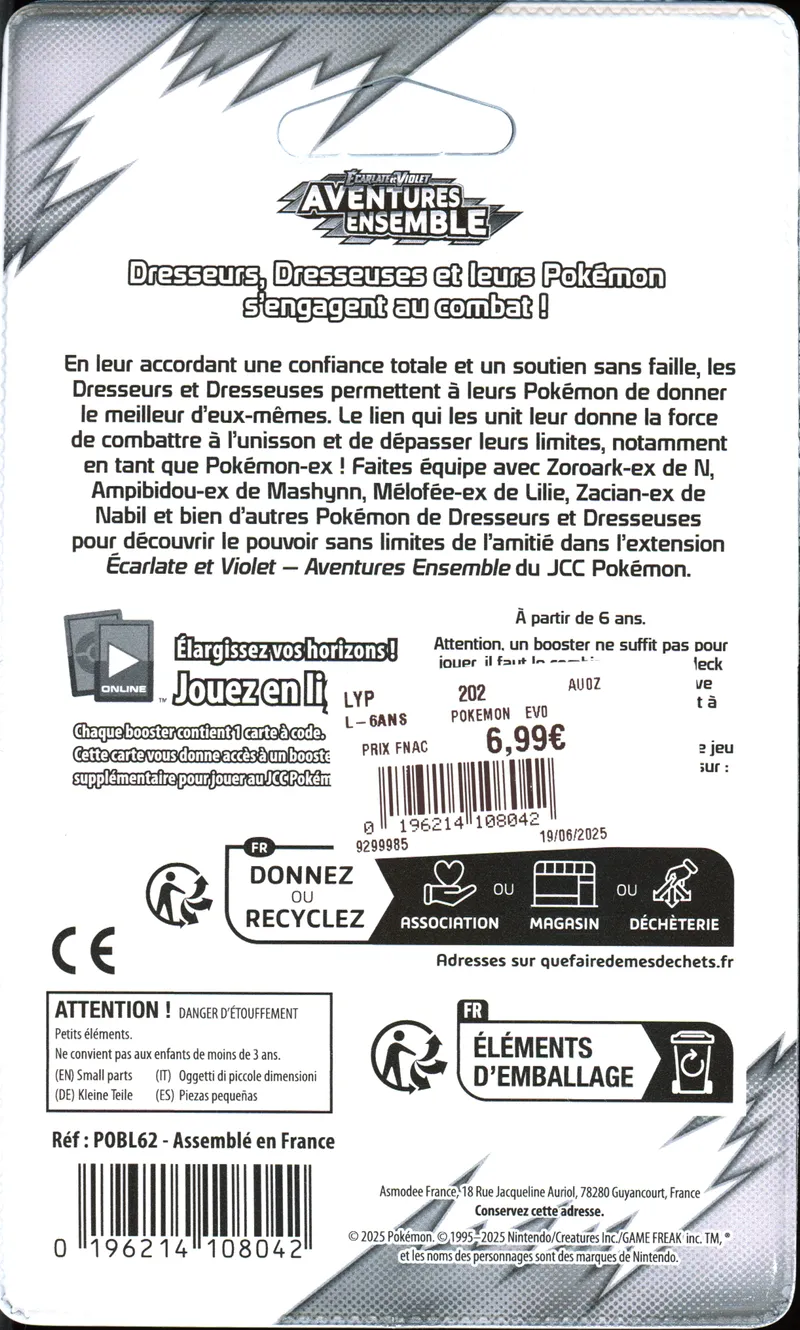 Booster Blister EV9 Aventures Ensemble