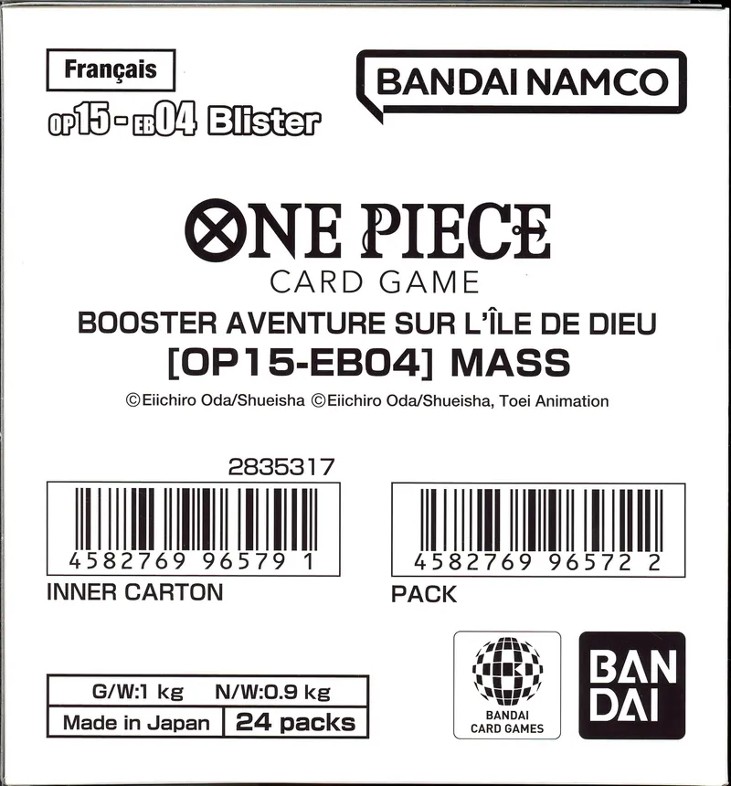Case 24 Boosters Blisters OP15-EB04 Aventure sur l'Ile de Dieu