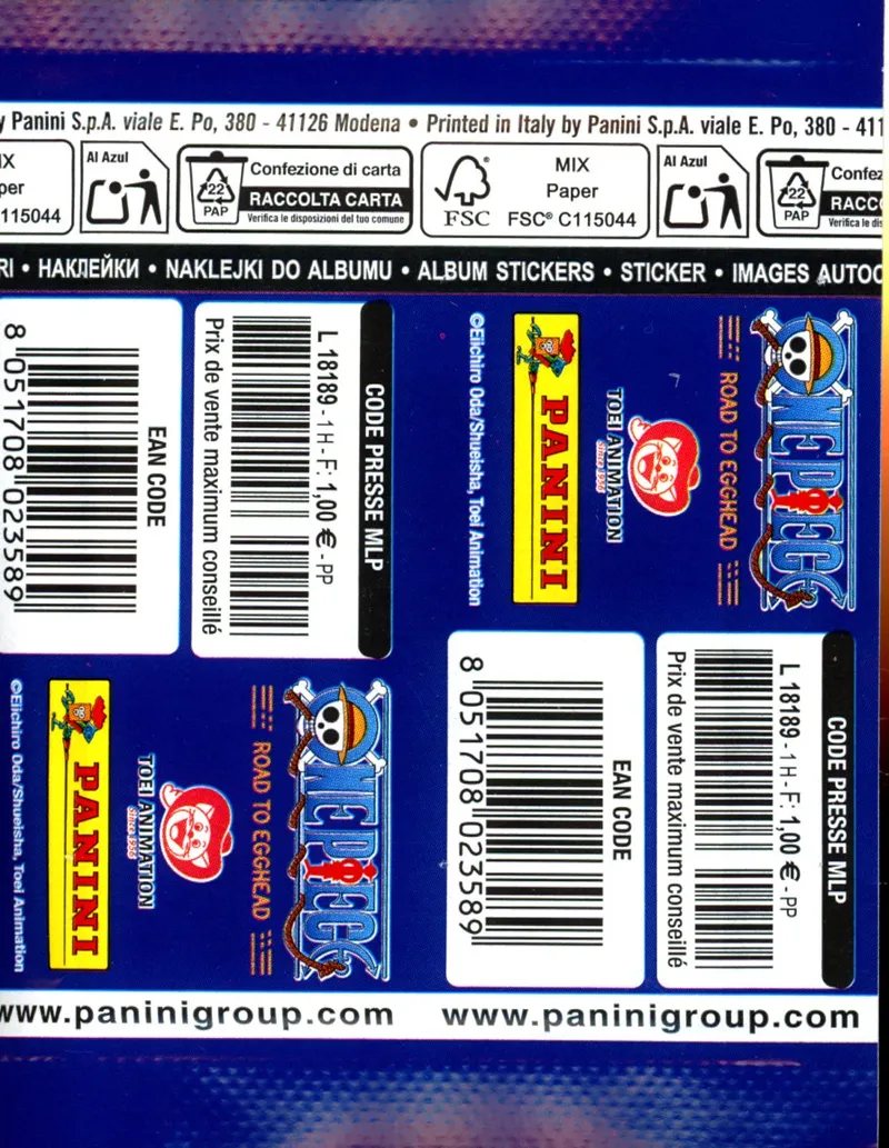 Panini Sticker One Piece
