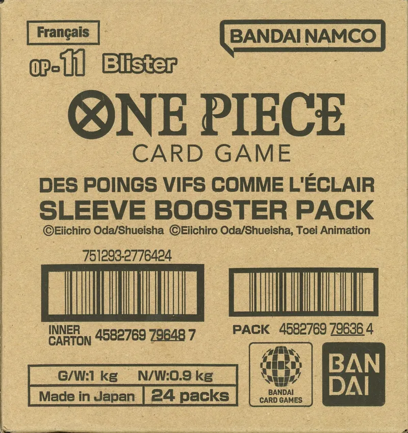 Case Booster Blister OP-11 Des Poings Vifs Comme L'Eclair