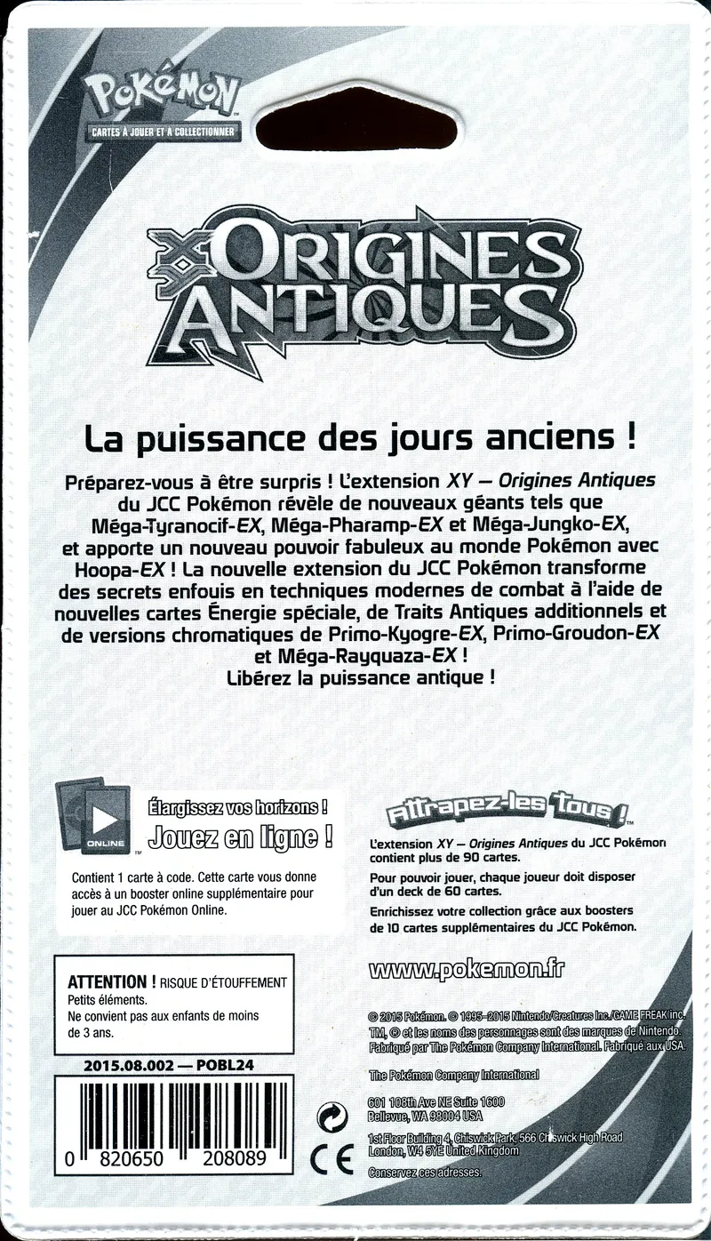 Booster Blister XY Origines Antiques