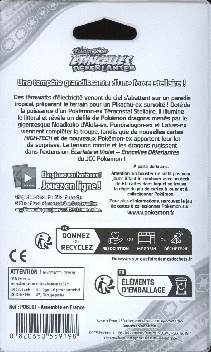 Booster Blister EV8 Etincelles Déferlantes