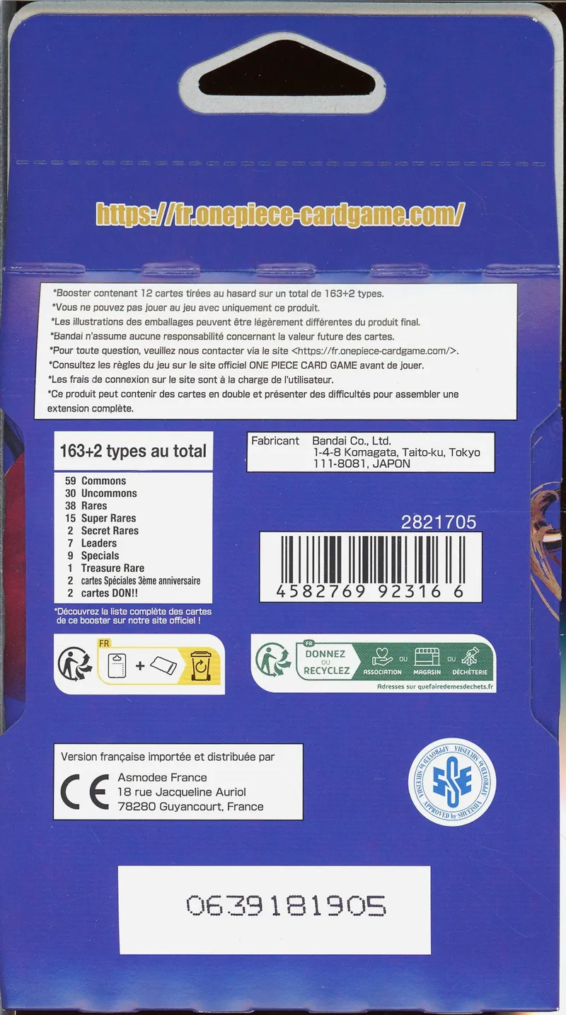 Booster Blister OP14 Les Sept de la Mer d'Azur