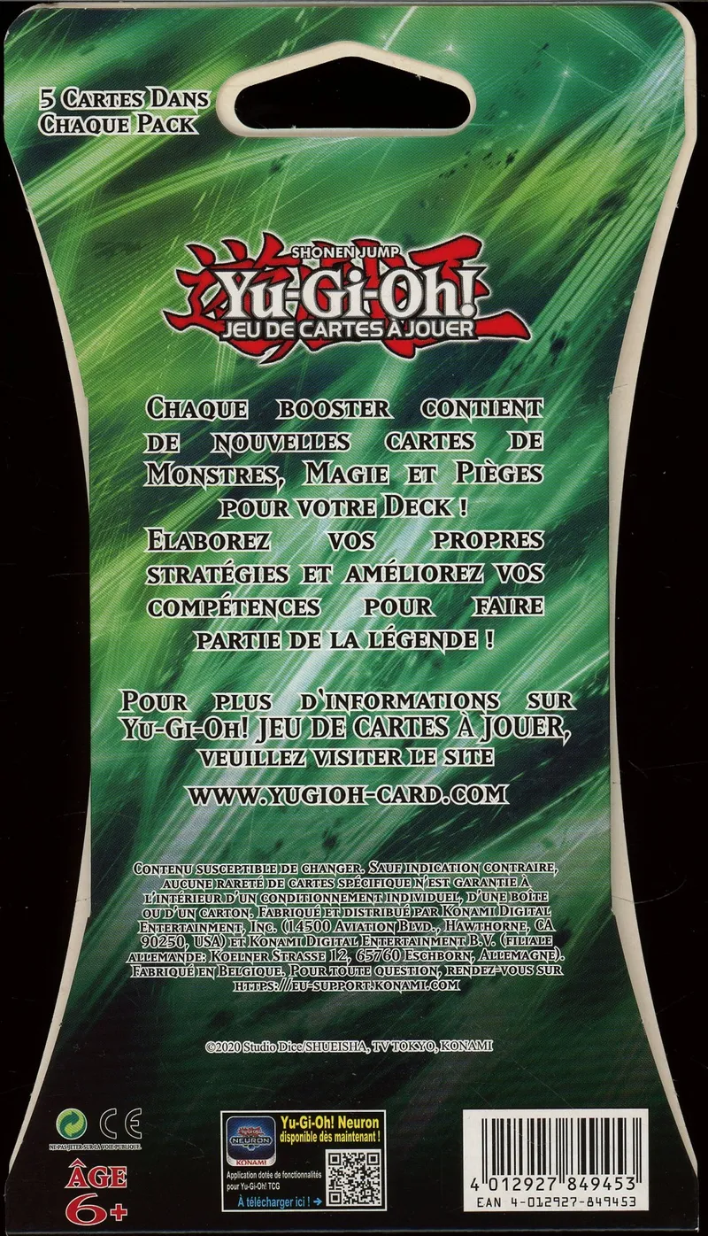 Booster Blister Yu-Gi-Oh! Duellistes Légendaires Tempête Synchro