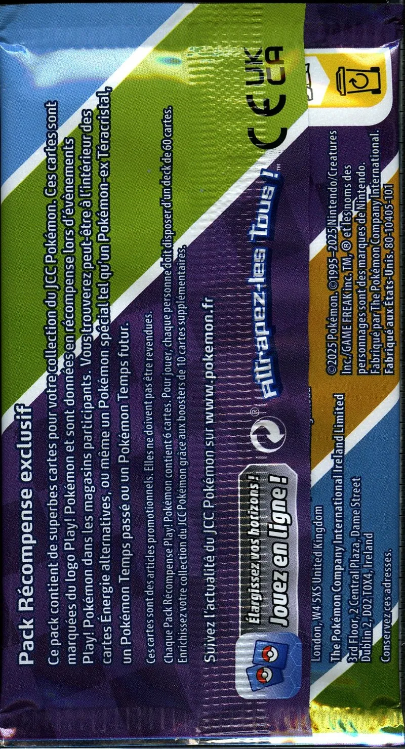 Booster Play! Pokémon Pack Récompense Septième Série