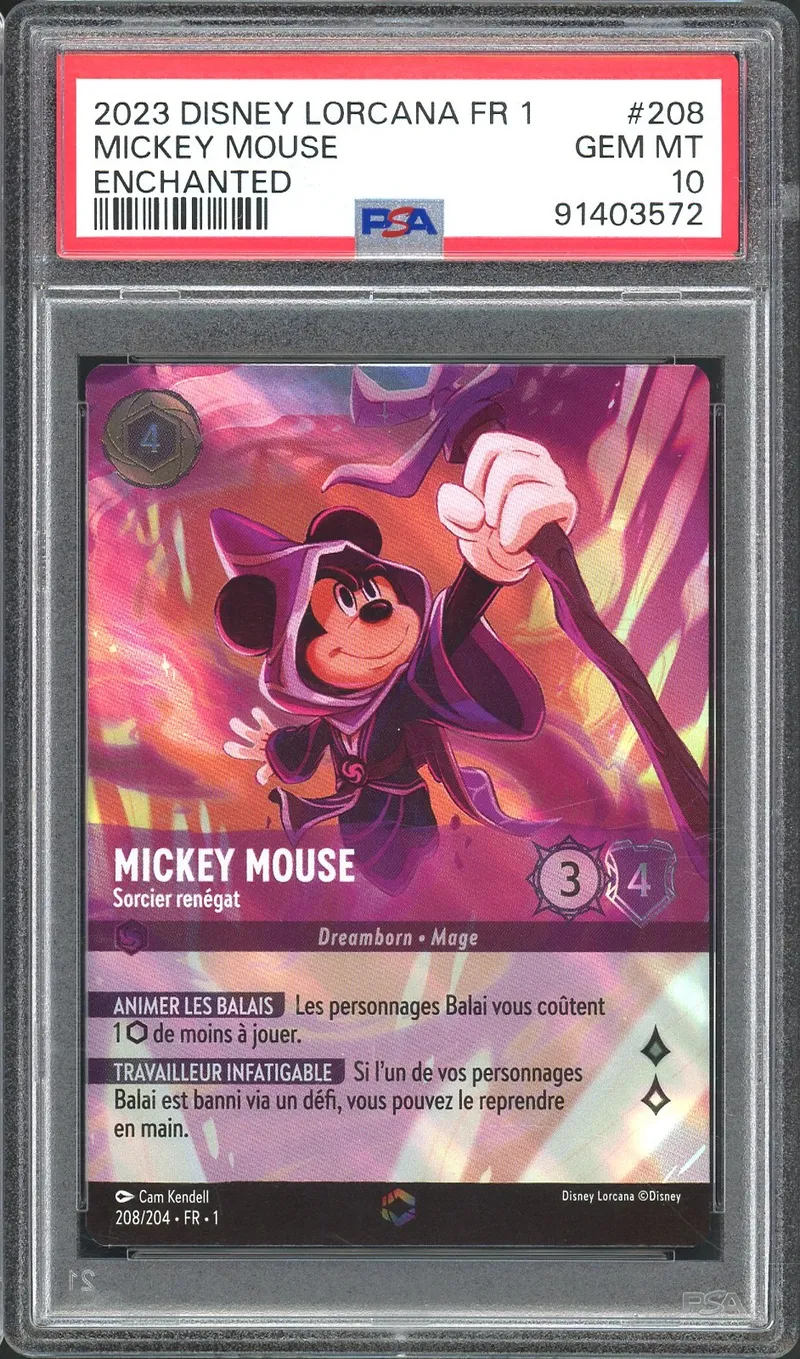 PSA 10 Mickey Mouse Enchantée